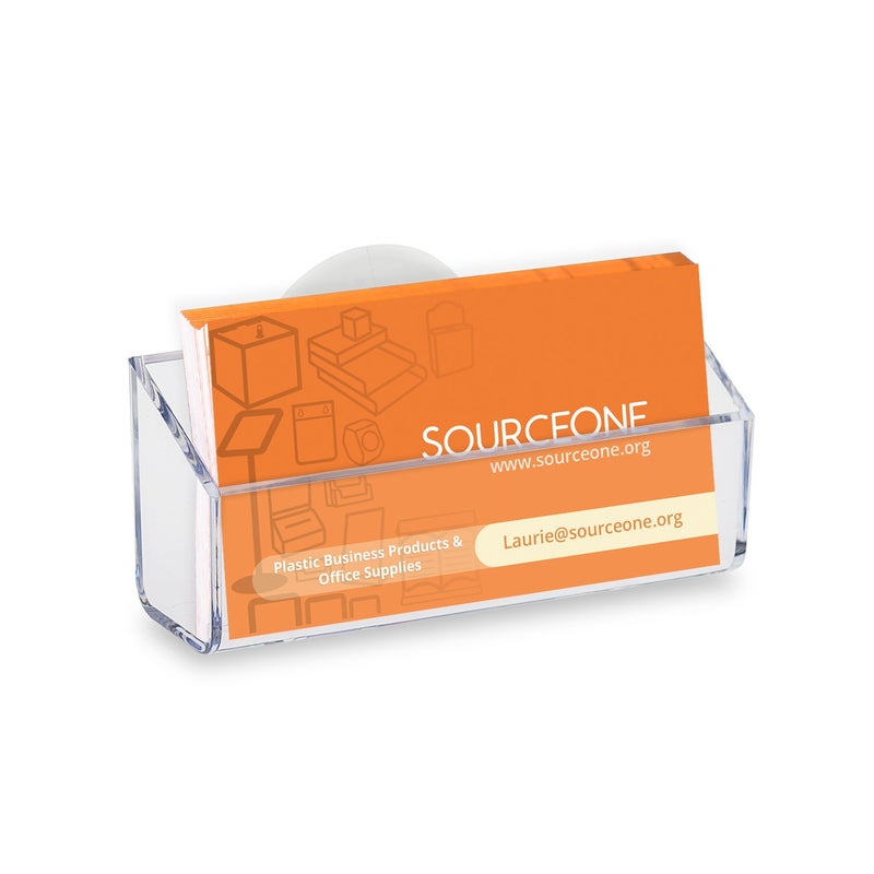 SourceOne Source One Clear Gift Card Holder Business Card Holder with Suction Cup Window Mount (1 Pack) - Image 1